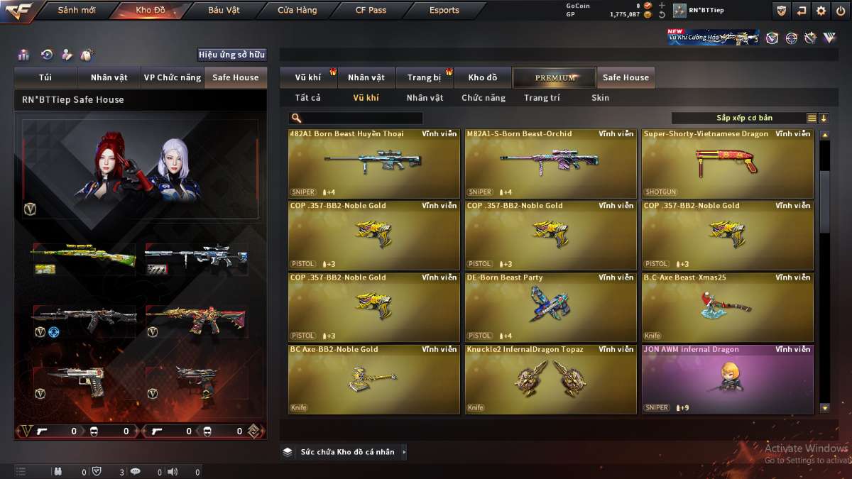 shop acc cf uy tin gia re
